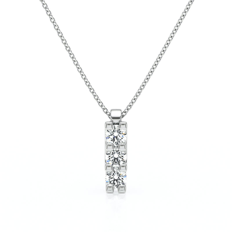 Collier trilogie diamant Coucher de Soleil - 2