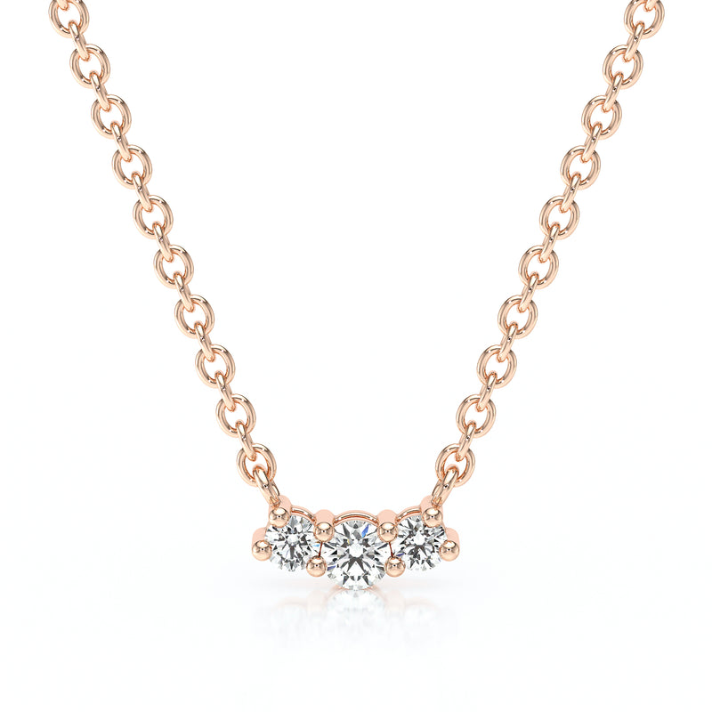 Collier trilogie diamant Coucher de Soleil - 3