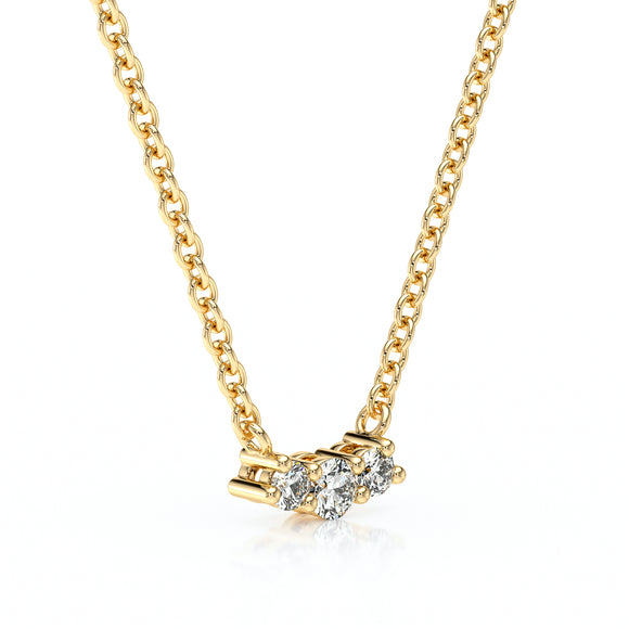 Collier trilogie rubis et diamant Coucher de Soleil - 3