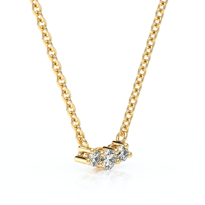 Collier trilogie diamant Coucher de Soleil - 3