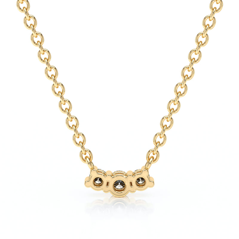 Collier trilogie diamant Coucher de Soleil - 3