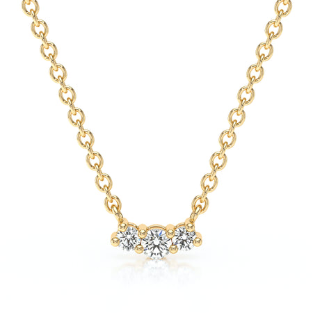 Collier trilogie diamant Coucher de Soleil - 3