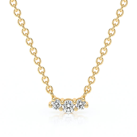 Collier trilogie diamant Coucher de Soleil - 3