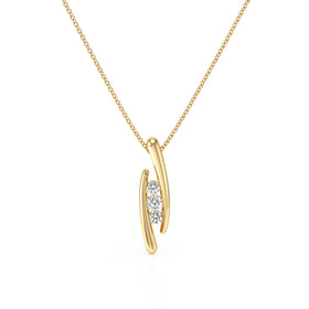 Collier trilogie diamant Premier Pas - 1