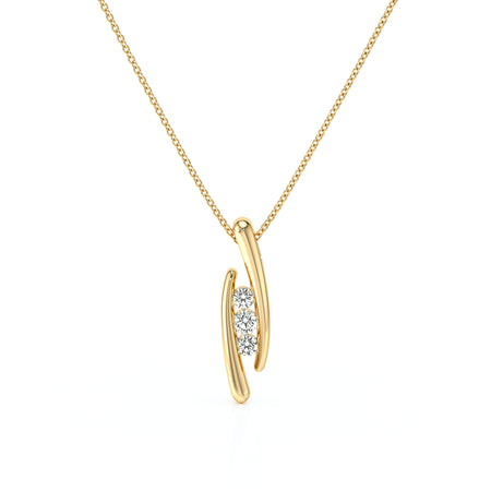 Collier trilogie diamant Premier Pas - 1