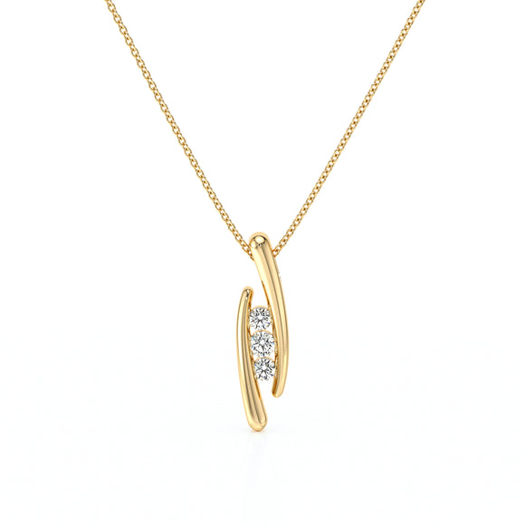 Collier trilogie diamant Premier Pas - 1