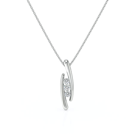 Collier trilogie diamant Premier Pas - 1