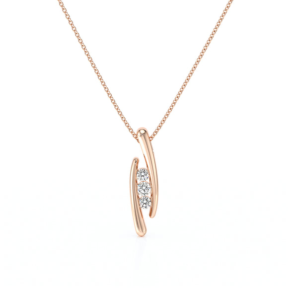 Collier trilogie diamant Premier Pas - 1