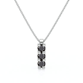 Collier trilogie diamant noir Coucher de Soleil - 2
