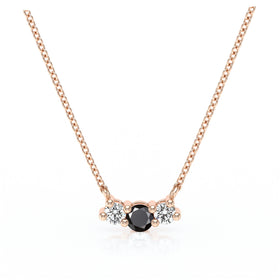 Collier trilogie diamant noir Coucher de Soleil - 3