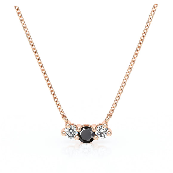Collier trilogie diamant noir Coucher de Soleil - 3