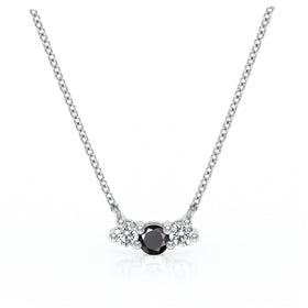 Collier trilogie diamant noir Coucher de Soleil - 3