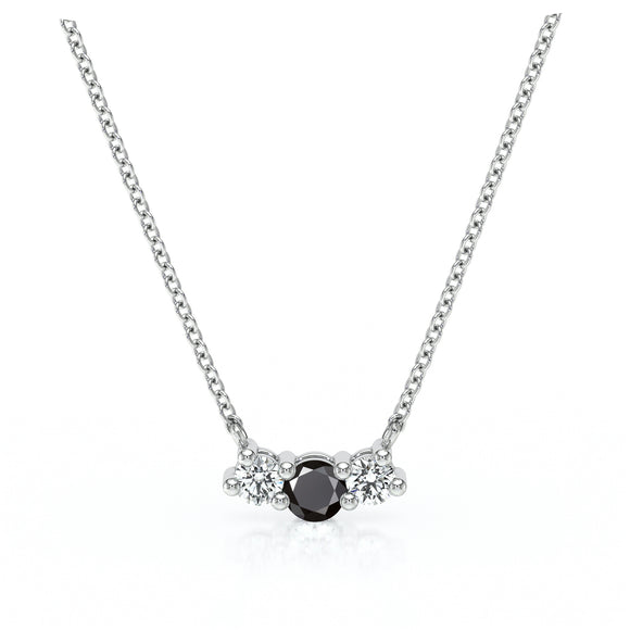 Collier trilogie diamant noir Coucher de Soleil - 3
