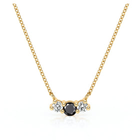 Collier trilogie diamant noir Coucher de Soleil - 3