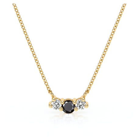Collier trilogie diamant noir Coucher de Soleil - 3