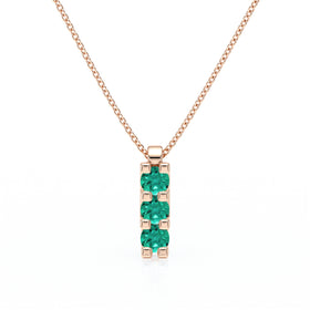 Collier trilogie émeraude Coucher de Soleil - 2