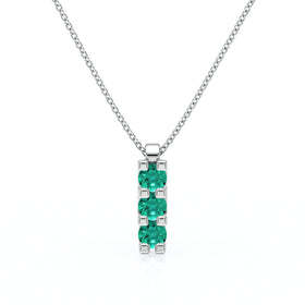 Collier trilogie émeraude Coucher de Soleil - 2