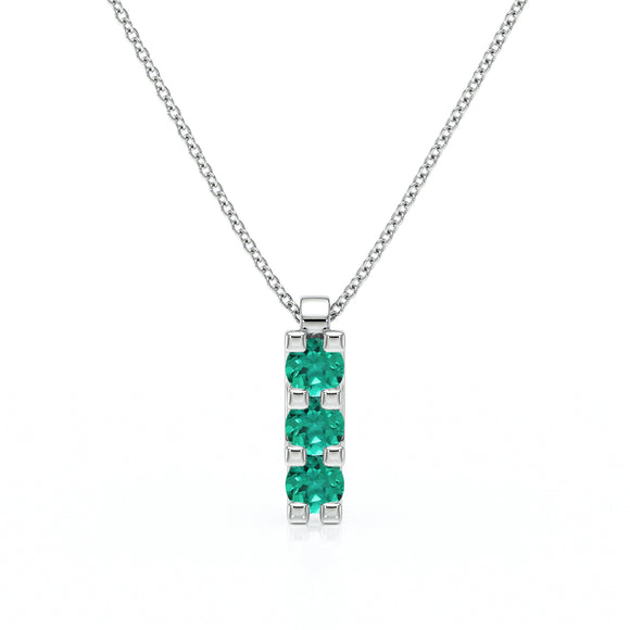 Collier trilogie émeraude Coucher de Soleil - 2