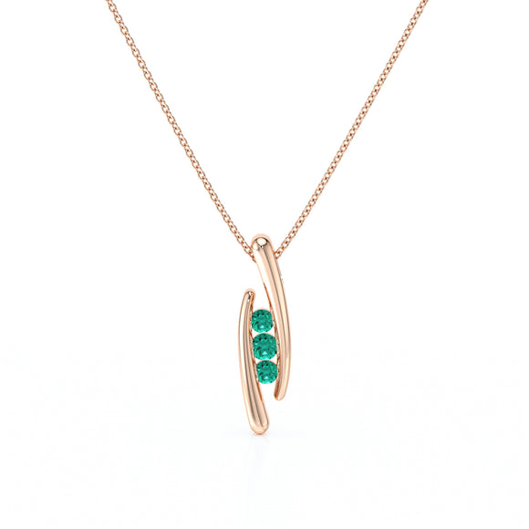 Collier trilogie émeraude Premier Pas - 1