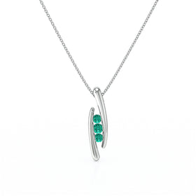 Collier trilogie émeraude Premier Pas - 1