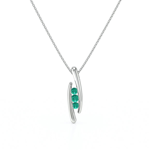 Collier trilogie émeraude Premier Pas - 1
