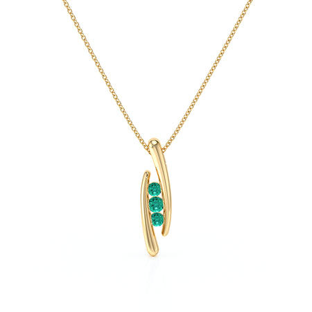 Collier trilogie émeraude Premier Pas - 1