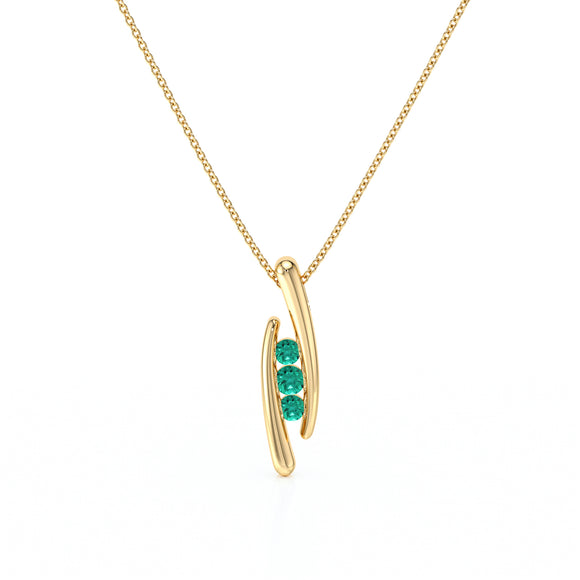 Collier trilogie émeraude Premier Pas - 1