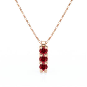 Collier trilogie rubis Coucher de Soleil - 2