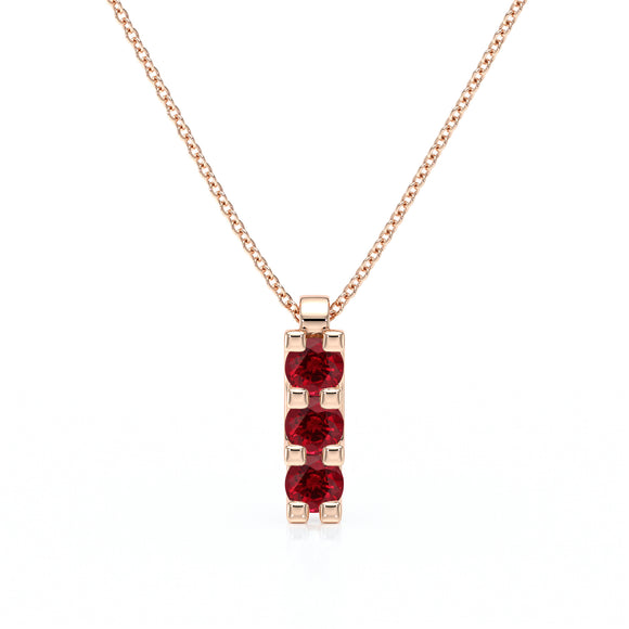 Collier trilogie rubis Coucher de Soleil - 2