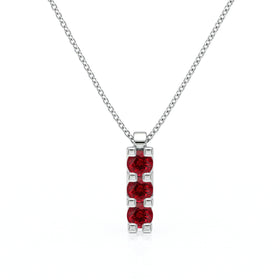 Collier trilogie rubis Coucher de Soleil - 2