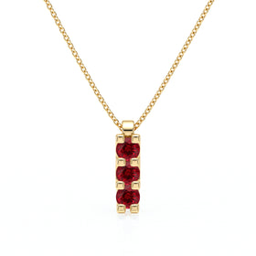 Collier trilogie rubis Coucher de Soleil - 2