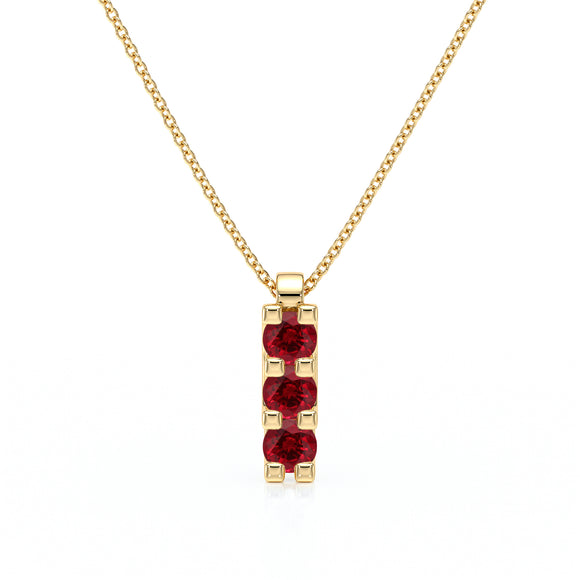 Collier trilogie rubis Coucher de Soleil - 2