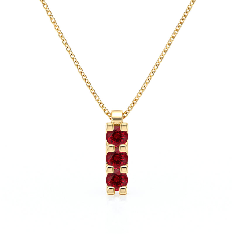 Collier trilogie rubis Coucher de Soleil - 2