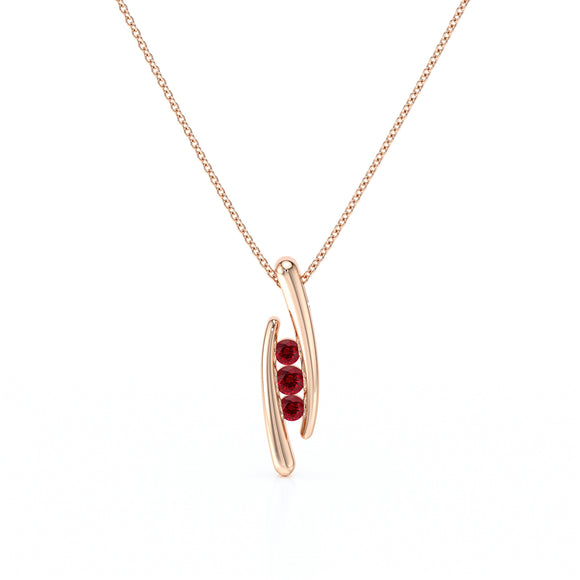 Collier trilogie rubis Premier Pas - 1