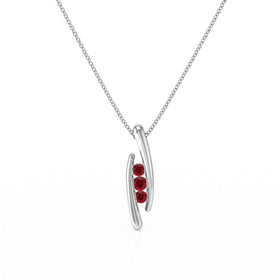 Collier trilogie rubis Premier Pas - 1