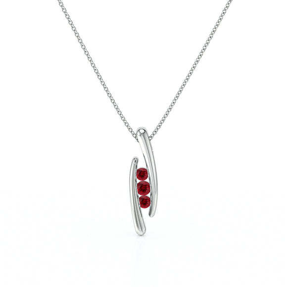 Collier trilogie rubis Premier Pas - 1