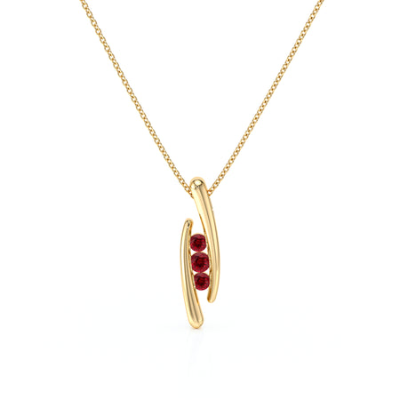 Collier trilogie rubis Premier Pas - 1