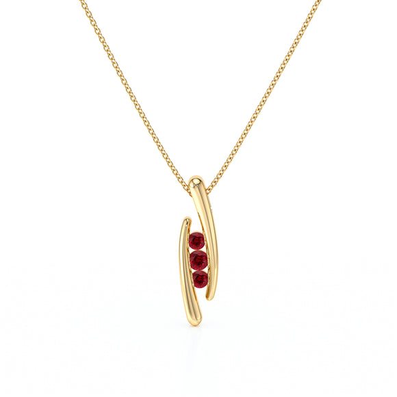 Collier trilogie rubis Premier Pas - 1