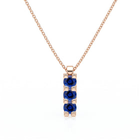 Collier trilogie saphir Coucher de Soleil - 2
