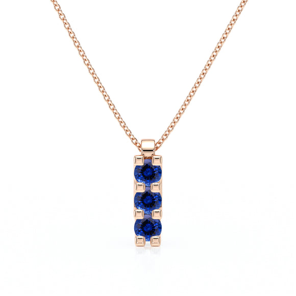 Collier trilogie saphir Coucher de Soleil - 2