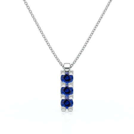 Collier trilogie saphir Coucher de Soleil - 2