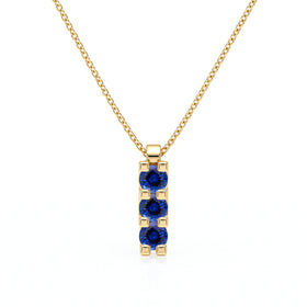 Collier trilogie saphir Coucher de Soleil - 2