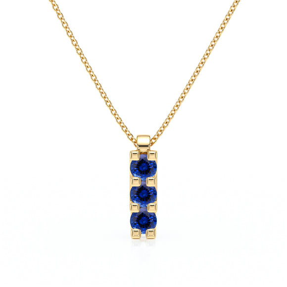 Collier trilogie saphir Coucher de Soleil - 2