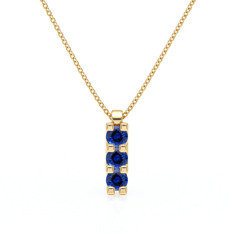 Collier trilogie saphir Coucher de Soleil - 2