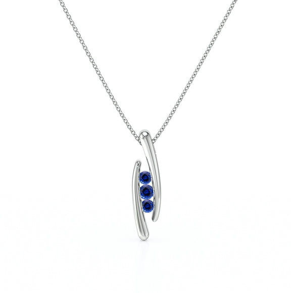 Collier trilogie saphir Premier Pas - 1