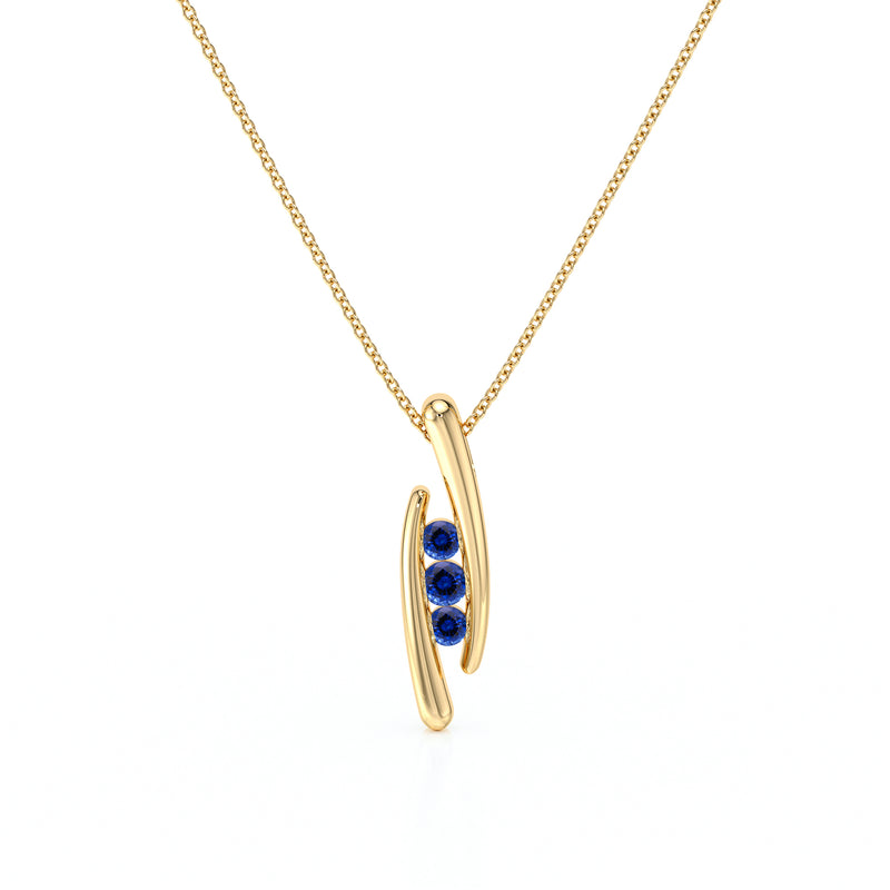 Collier trilogie saphir Premier Pas - 1