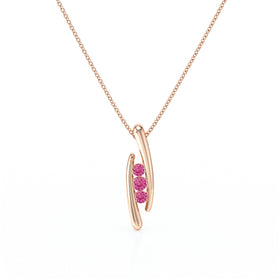 Collier trilogie saphir rose Premier Pas - 1