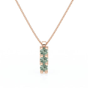 Collier trilogie saphir vert Coucher de Soleil - 2