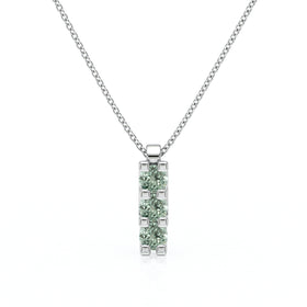 Collier trilogie saphir vert Coucher de Soleil - 2