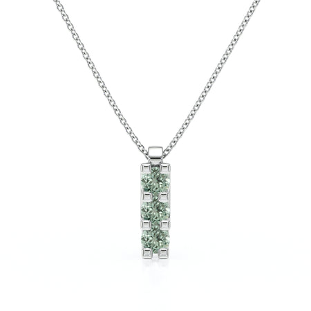 Collier trilogie saphir vert Coucher de Soleil - 2